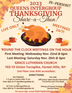 Live Thanksgiving Share-a-Thon: Meetings 24/7! @ Grace Lutheran Church | New York | United States