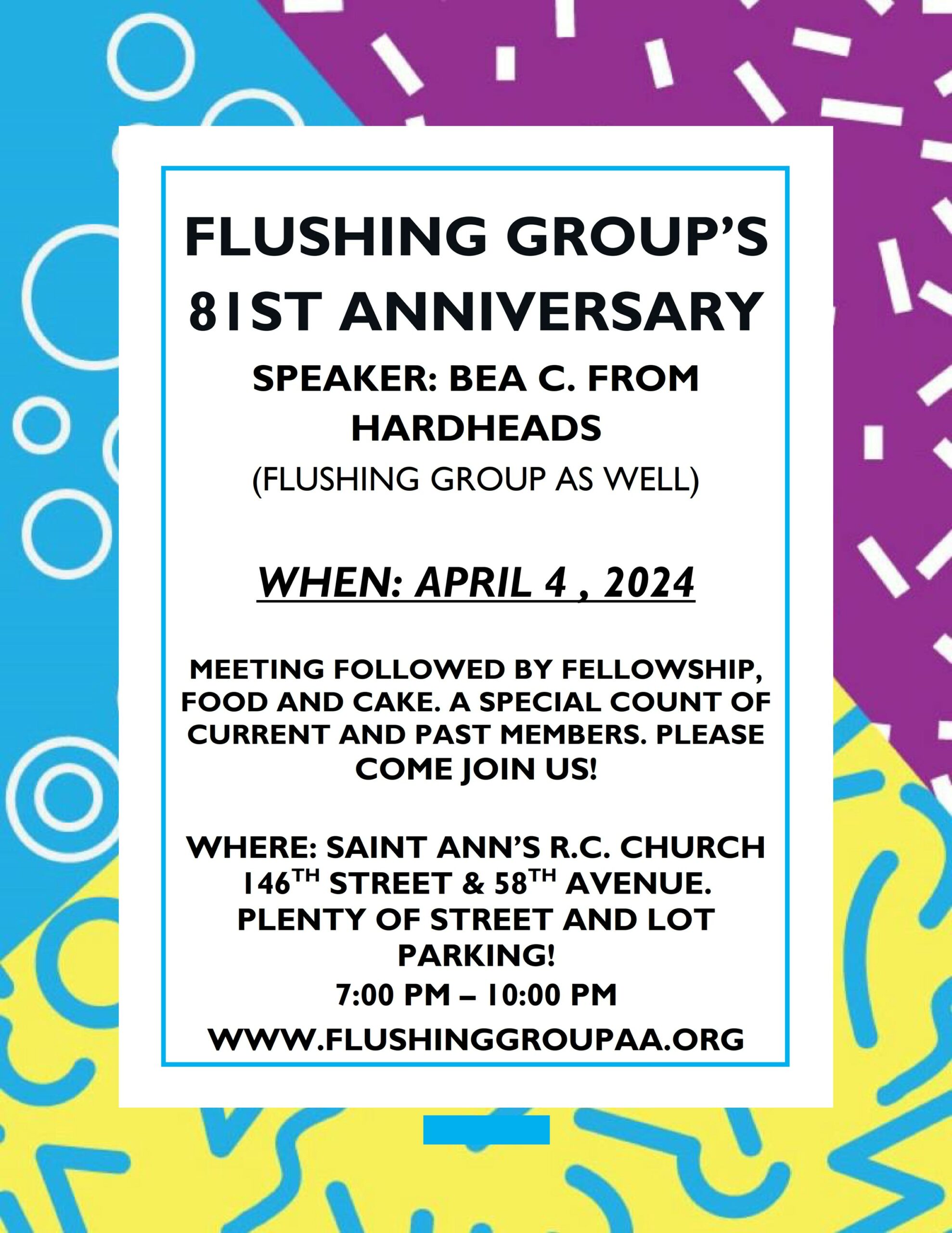 Flushing Group 81st Anniversary