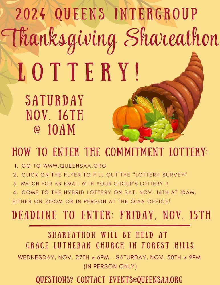 Thanksgiving Shareathon Lottery 2024